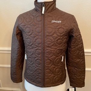 Spyder Ladies Zen Insulator Jacket  Brown with Aqua lining